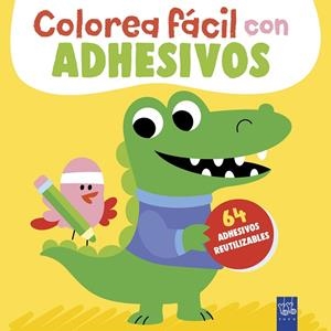 COLOREA FÁCIL CON ADHESIVOS. COCODRILO | 9788408312116 | YOYO | Llibreria Drac - Librería de Olot | Comprar libros en catalán y castellano online