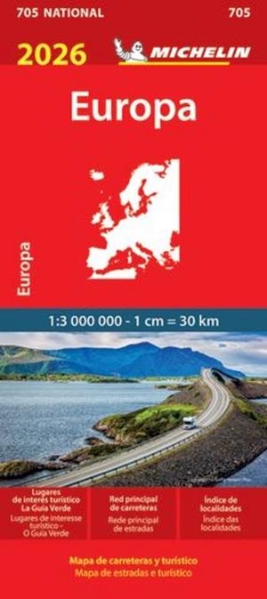 MAPA EUROPA 2026 MICHELIN 1:3.000.000 (NATIONAL 705) | 9782067269798 | AA.DD. | Llibreria Drac - Llibreria d'Olot | Comprar llibres en català i castellà online