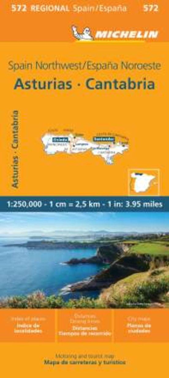 ESPAÑA NOROESTE - ASTURIAS CANTABRIA MAPA REGIONAL 572 (2024) | 9782067263017 | MICHELIN | Llibreria Drac - Llibreria d'Olot | Comprar llibres en català i castellà online