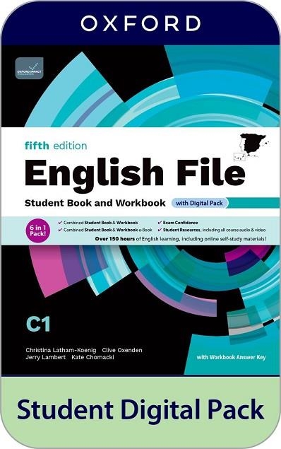ENGLISH FILE 5TH EDITION C1. STUDENT'S BOOK AND WORKBOOK AND DIGITAL WITH KEY PA | 9780194147224 | LATHAM-KOENIG, CHRISTINA/OXENDEN, CLIVE/LAMBERT, JERRY/CHOMACKI, KATE | Llibreria Drac - Librería de Olot | Comprar libros en catalán y castellano online