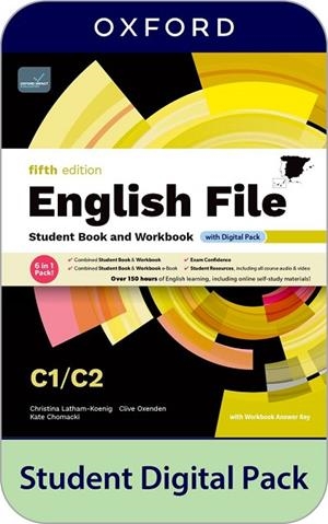 ENGLISH FILE 5TH EDITION C1-C2. STUDENT'S BOOK AND WORKBOOK AND DIGITAL WITH KEY | 9780194146425 | LATHAM-KOENIG, CHRISTINA/OXENDEN, CLIVE/CHOMACKI, KATE | Llibreria Drac - Librería de Olot | Comprar libros en catalán y castellano online