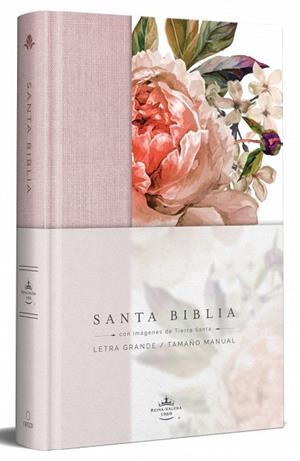 BIBLIA REINA VALERA 1960 LETRA GRANDE. TAPA DURA, TELA ROSADA CON FLORES, TAMAÑO MANUAL | 9781644733875 | REINA VALERA REVISADA 1909 | Llibreria Drac - Librería de Olot | Comprar libros en catalán y castellano online