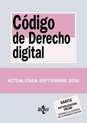 CÓDIGO DE DERECHO DIGITAL | 9788430994557 | EDITORIAL TECNOS | Llibreria Drac - Llibreria d'Olot | Comprar llibres en català i castellà online