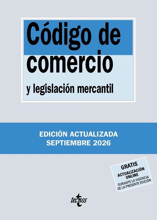 CÓDIGO DE COMERCIO Y LEGISLACIÓN MERCANTIL | 9788430994366 | EDITORIAL TECNOS | Llibreria Drac - Llibreria d'Olot | Comprar llibres en català i castellà online