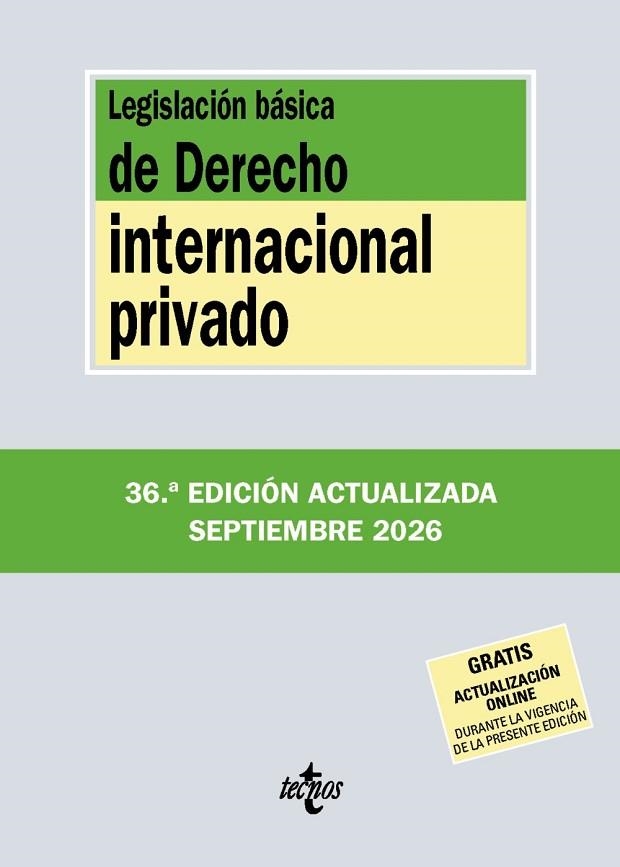 LEGISLACIÓN BÁSICA DE DERECHO INTERNACIONAL PRIVADO | 9788430994397 | EDITORIAL TECNOS | Llibreria Drac - Llibreria d'Olot | Comprar llibres en català i castellà online