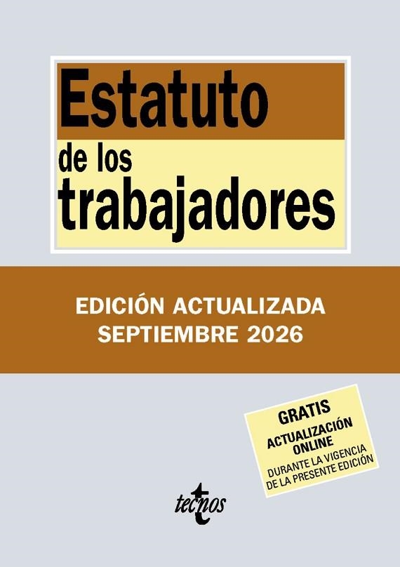 ESTATUTO DE LOS TRABAJADORES | 9788430994427 | EDITORIAL TECNOS | Llibreria Drac - Llibreria d'Olot | Comprar llibres en català i castellà online