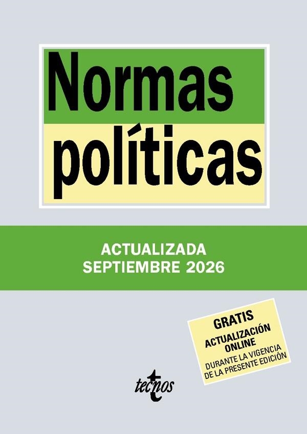 NORMAS POLÍTICAS | 9788430994434 | EDITORIAL TECNOS | Llibreria Drac - Llibreria d'Olot | Comprar llibres en català i castellà online