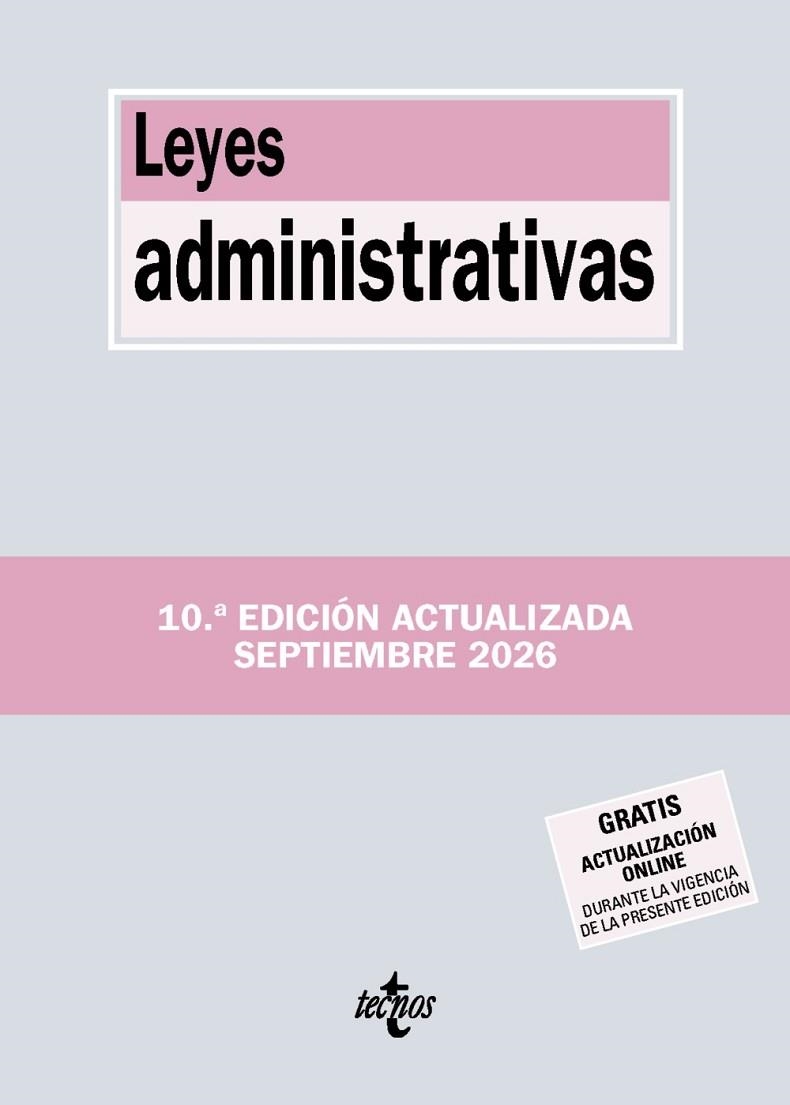 LEYES ADMINISTRATIVAS | 9788430994519 | EDITORIAL TECNOS | Llibreria Drac - Llibreria d'Olot | Comprar llibres en català i castellà online