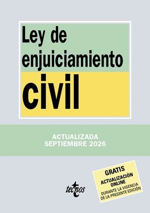 LEY DE ENJUICIAMIENTO CIVIL | 9788430994526 | EDITORIAL TECNOS | Llibreria Drac - Llibreria d'Olot | Comprar llibres en català i castellà online