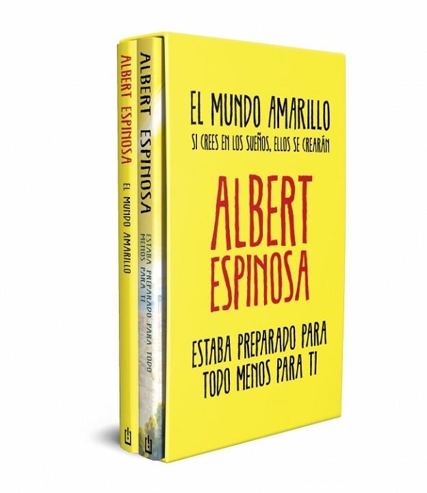 ESTUCHE ALBERT ESPINOSA (CONTIENE EL MUNDO AMARILLO Y ESTABA PREPARADO PARA TODO MENOS PARA TI | 9788466392709 | ESPINOSA, ALBERT | Llibreria Drac - Llibreria d'Olot | Comprar llibres en català i castellà online