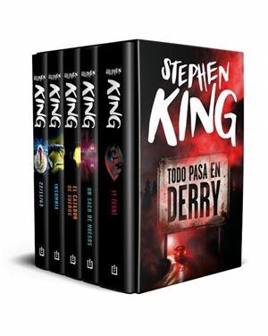 ESTUCHE TODO PASA EN DERRY (CONTIENE: IT | UN SACO DE HUESOS | EL CAZADOR DE SUEÑOS | INSOMNIA | 22/11/63) | 9788466390163 | KING, STEPHEN | Llibreria Drac - Llibreria d'Olot | Comprar llibres en català i castellà online