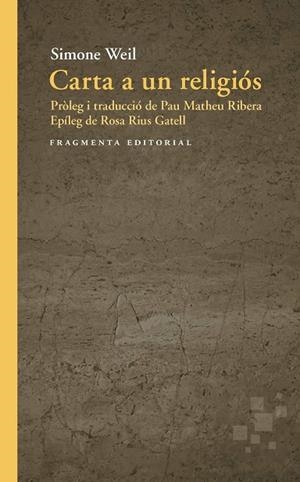 CARTA A UN RELIGIÓS | 9791387548339 | WEIL, SIMONE | Llibreria Drac - Llibreria d'Olot | Comprar llibres en català i castellà online
