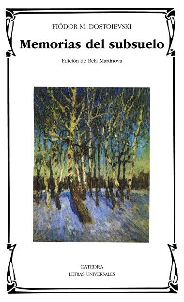 MEMORIAS DEL SUBSUELO | 9788437620329 | DOSTOIEVSKI, FIODOR M. | Llibreria Drac - Librería de Olot | Comprar libros en catalán y castellano online