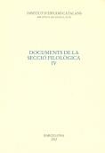 DOCUMENTS DE LA SECCIO FILOLOGICA IV | 9788472836655 | DIVERSOS | Llibreria Drac - Librería de Olot | Comprar libros en catalán y castellano online