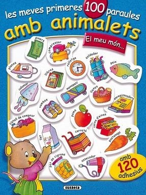 MEVES PRIMERES 100 PARAULES AMB ANIMALETS, LES.  ADHESIUS | 9788430538621 | Llibreria Drac - Librería de Olot | Comprar libros en catalán y castellano online